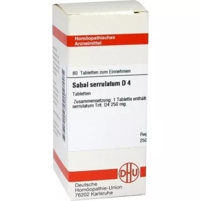 SABAL SERRULATUM D 4 tabletes, 80 kapsulas