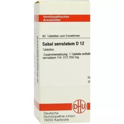 SABAL SERRULATUM D 12 tabletes, 80 kapsulas