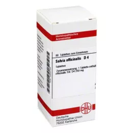 SALVIA OFFICINALIS D 4 tabletes, 80 kapsulas