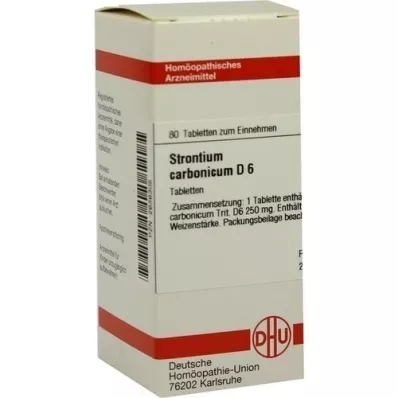 STRONTIUM CARBONICUM D 6 tabletes, 80 kapsulas