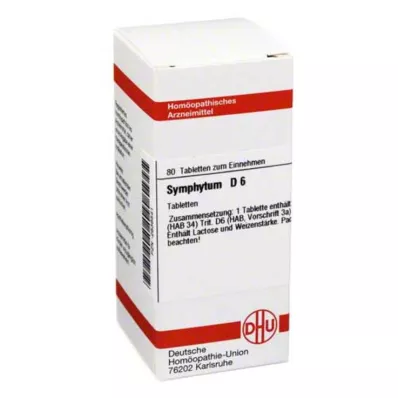 SYMPHYTUM D 6 tabletes, 80 kapsulas