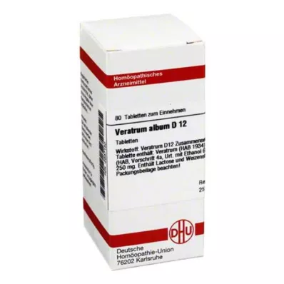VERATRUM ALBUM D 12 tabletes, 80 kapsulas