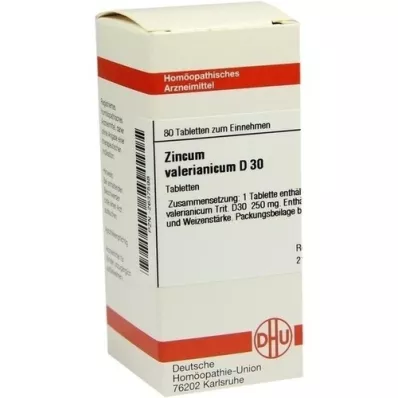 ZINCUM VALERIANICUM D 30 tabletes, 80 kapsulas