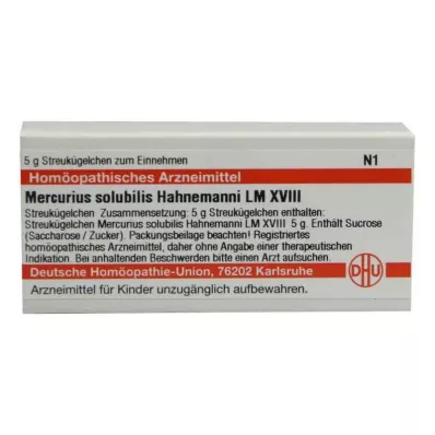MERCURIUS SOLUBILIS Hahnemanni LM XVIII Globules, 5 g
