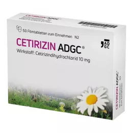 CETIRIZIN ADGC Plēves apvalkotās tabletes, 50 gab