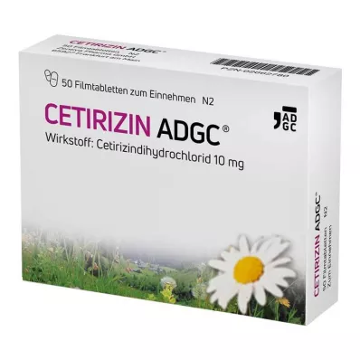 CETIRIZIN ADGC Plēves apvalkotās tabletes, 50 gab CETIRIZIN ADGC Plēves apvalkotās tabletes, 50 gab