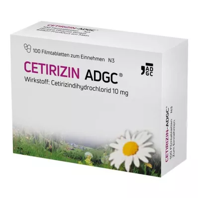 CETIRIZIN ADGC Plēves apvalkotās tabletes, 100 gab CETIRIZIN ADGC Plēves apvalkotās tabletes, 100 gab