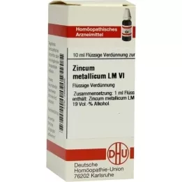 ZINCUM METALLICUM LM VI Atšķaidījums, 10 ml