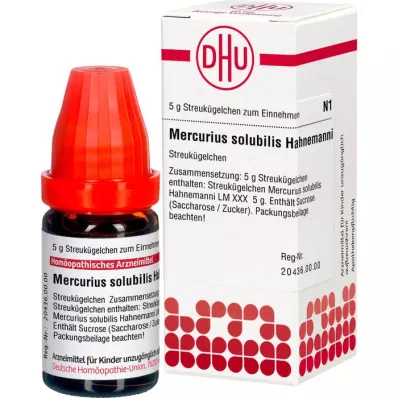 MERCURIUS SOLUBILIS Hahnemanni LM XXX Globules, 5 g