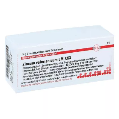 ZINCUM VALERIANICUM LM XXX Globules, 5 g ZINCUM VALERIANICUM LM XXX Globules, 5 g