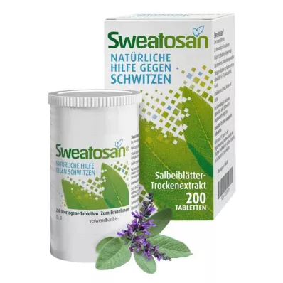 SWEATOSAN apvalkotās tabletes, 200 gab