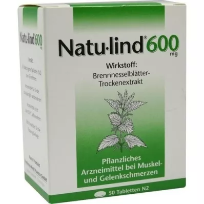 NATULIND 600 mg apvalkotās tabletes, 50 gab