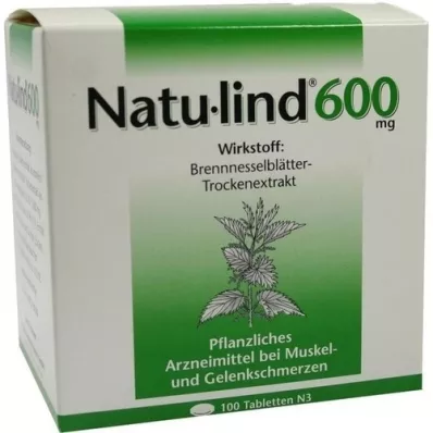 NATULIND 600 mg apvalkotās tabletes, 100 gab