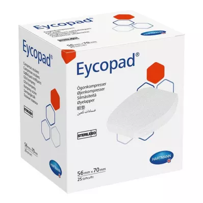 EYCOPAD Acu kompreses 56x70 mm, sterilas, 25 gab EYCOPAD Acu kompreses 56x70 mm, sterilas, 25 gab