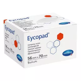 EYCOPAD Acu kompreses 56x70 mm, nesterilas, 5 gab