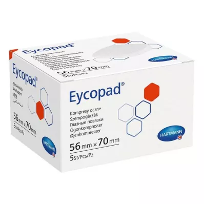 EYCOPAD Acu kompreses 56x70 mm, nesterilas, 5 gab EYCOPAD Acu kompreses 56x70 mm, nesterilas, 5 gab