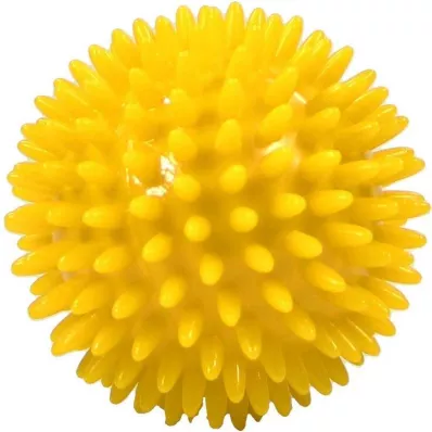 MASSAGEBALL Eža bumba 8 cm dzeltena, 1 gab