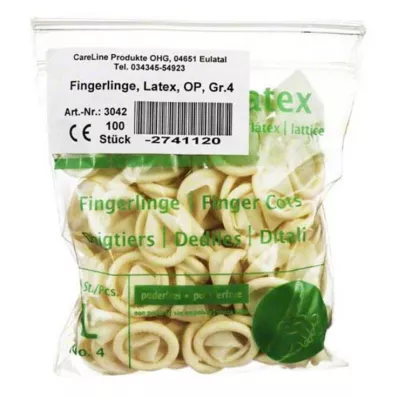 FINGERLING Latekss OP 4 izmērs, 100 gab