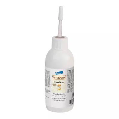 VETRIDERM Ausu tīrīšanas līdzeklis suņiem/kaķiem, 100 ml VETRIDERM Ausu tīrīšanas līdzeklis suņiem/kaķiem, 100 ml
