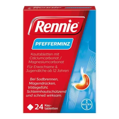 RENNIE Košļājamās tabletes, 24 gab RENNIE Košļājamās tabletes, 24 gab