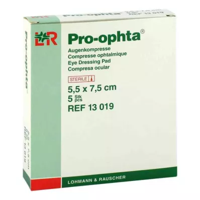 PRO-OPHTA Kompresi 5,5x7,5 cm sterili, 5 gab PRO-OPHTA Kompresi 5,5x7,5 cm sterili, 5 gab