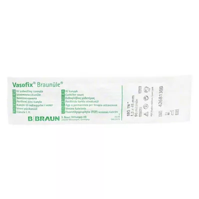VASOFIX Brūna adata 18 G 45 mm zaļa, 1 gab