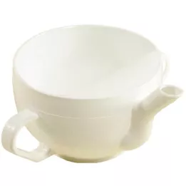 KRANKENTASSE Plastmasas w. 2 rokturi, balts, 1 gab