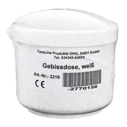 GEBISSDOSE ar ieliktni un vāku balts, 1 gab