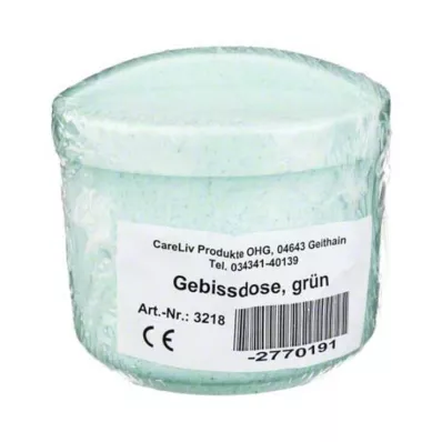 GEBISSDOSE ar ieliktni un vāku zaļš, 1 gab