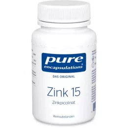 PURE ENCAPSULATIONS Cinka 15 cinka pikolināta kapsulas, 180 kapsulas