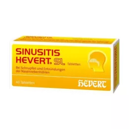 SINUSITIS HEVERT SL Tabletes, 40 gab
