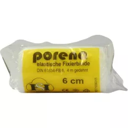 PORENA Elastīgs marles pārsējs 6 cm balts ar cello, 1 gab