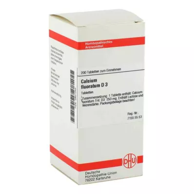 CALCIUM FLUORATUM D 3 tabletes, 200 kapsulas
