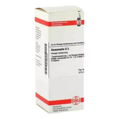 HAMAMELIS D 3 atšķaidījums, 50 ml HAMAMELIS D 3 atšķaidījums, 50 ml