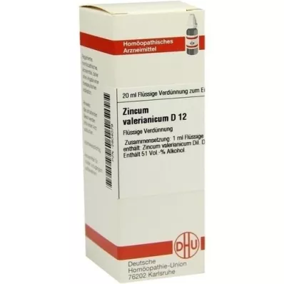ZINCUM VALERIANICUM D 12 atšķaidījums, 20 ml