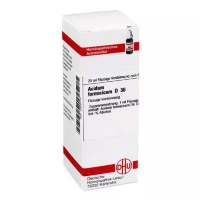 ACIDUM FORMICICUM D 30 atšķaidījums, 20 ml ACIDUM FORMICICUM D 30 atšķaidījums, 20 ml