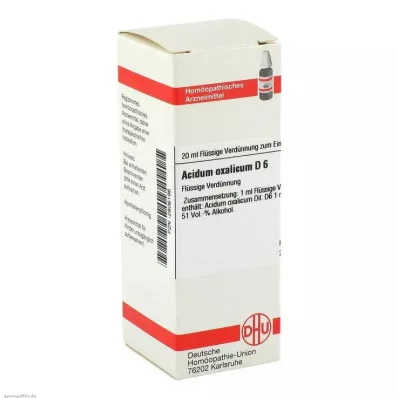 ACIDUM OXALICUM D 6 atšķaidījums, 20 ml