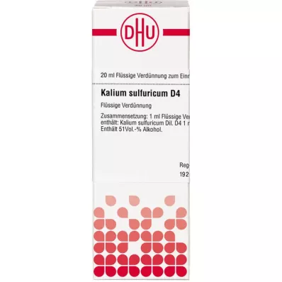 KALIUM SULFURICUM D 4 atšķaidījums, 20 ml