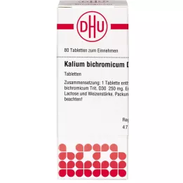 KALIUM BICHROMICUM D 30 tabletes, 80 kapsulas