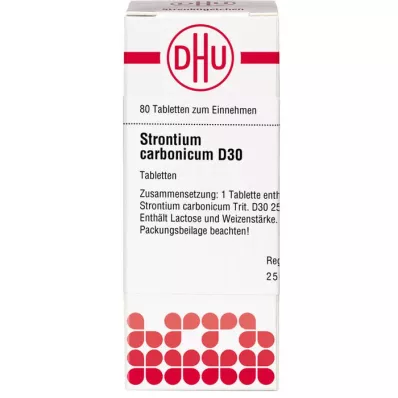 STRONTIUM CARBONICUM D 30 tabletes, 80 kapsulas