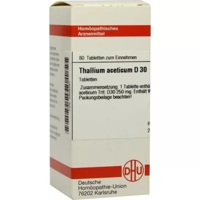 THALLIUM ACETICUM D 30 tabletes, 80 kapsulas