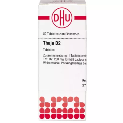 THUJA D 2 tabletes, 80 kapsulas