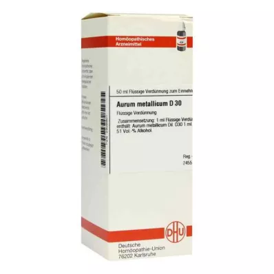 AURUM METALLICUM D 30 atšķaidījums, 50 ml