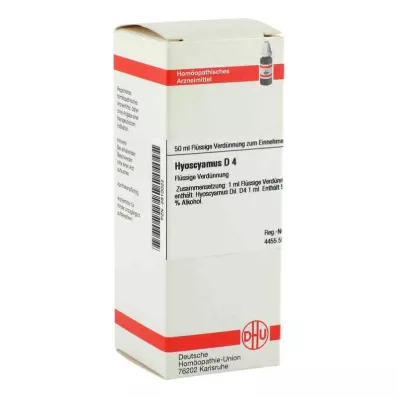 HYOSCYAMUS D 4 atšķaidījums, 50 ml HYOSCYAMUS D 4 atšķaidījums, 50 ml
