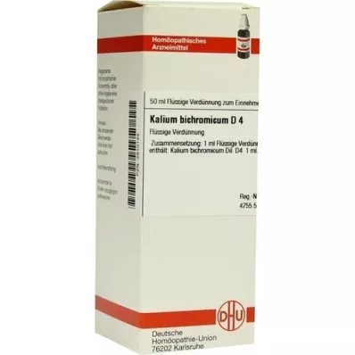 KALIUM BICHROMICUM D 4 atšķaidījums, 50 ml