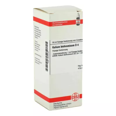 KALIUM BICHROMICUM D 4 atšķaidījums, 50 ml