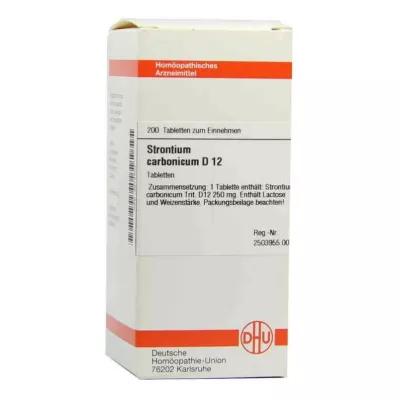 STRONTIUM CARBONICUM D 12 tabletes, 200 kapsulas STRONTIUM CARBONICUM D 12 tabletes, 200 kapsulas