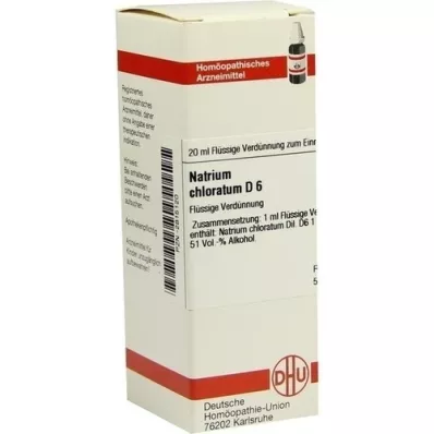 NATRIUM CHLORATUM D 6 atšķaidījums, 20 ml