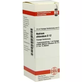 NATRIUM CHLORATUM D 12 atšķaidījums, 20 ml