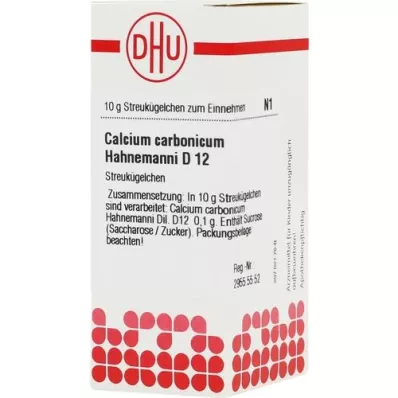 CALCIUM CARBONICUM Hahnemanni D 12 globuļu, 10 g